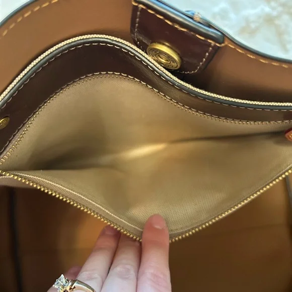 Coach Burgundy Leather Shoulder Bag - Picture 5 of 7